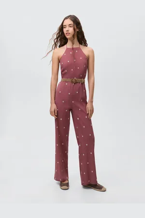MANGO Langer Overall mit Stickerei - Mädchen - L