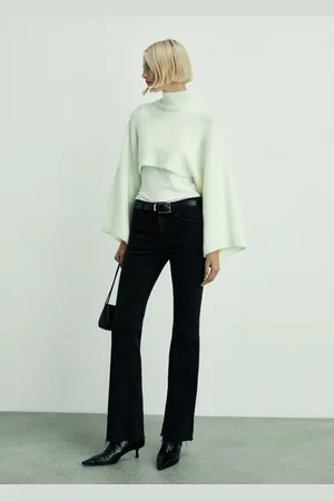 MANGO Flared Jeans Fiona mit mittlerer Bundhöhe - Damen - 36