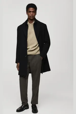 MANGO Wollmantel mit abnehmbarem Kragen - Herren - XXL