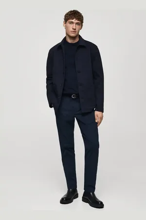MANGO Flanellhose mit Mikro-Fischgrätmuster - Herren - 42