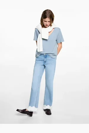 MANGO Straight Jeans mit Tie-Dye-Muster - Mädchen - L