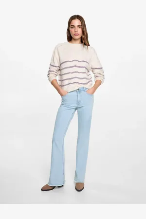 MANGO Flared-Jeans mit ausgefranstem Saum - Mädchen - XL