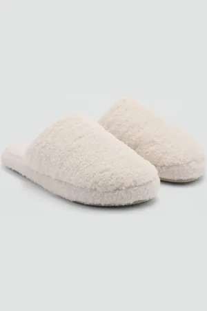 MANGO Shearling-Slipper - Damen - 38