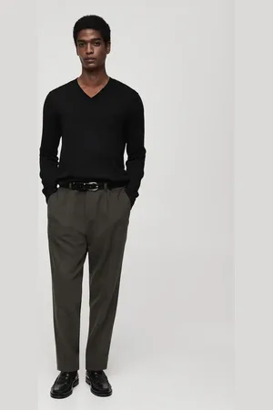 MANGO Pullover aus 100 % Merinowolle mit V-Ausschnitt - Herren - L