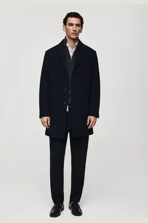 MANGO Wollmantel mit gestepptem Innenfutter - Herren - M