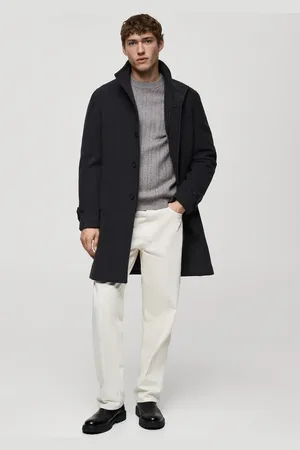 MANGO Wollmantel mit gestepptem Innenfutter - Herren - XS