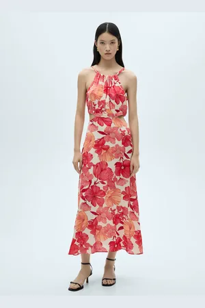 MANGO Geblümtes Kleid mit Schlitzen - Damen - XS