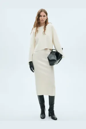 MANGO Feinstrick-Midirock - Damen - XS