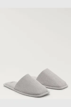 MANGO Hausschuhe mit feinem Webestreifen - Damen - 38-39