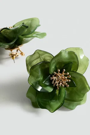 MANGO Ohrringe mit Blumenmotiv - Damen - Einheitsgröße