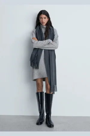 MANGO Kurzes Strickkleid mit weitem Rollkragen - Damen - XL
