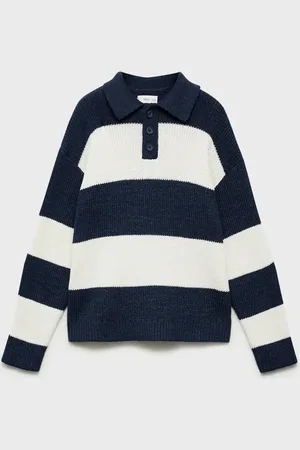 MANGO Gestreifter Pullover in Poloshirt-Optik - Kinder - 13-14 Jahre