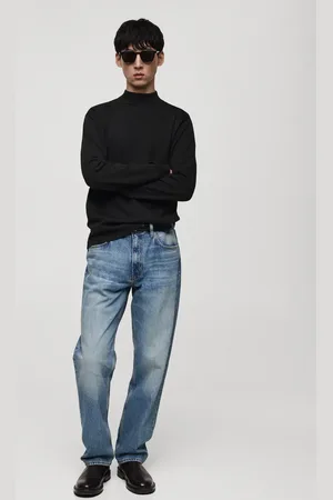 MANGO Langärmliges T-Shirt mit halbhohem Kragen - Herren - M
