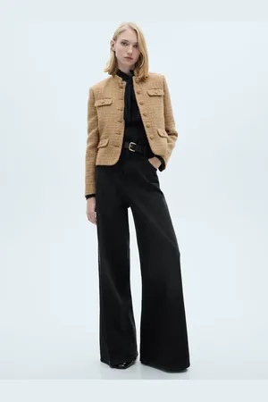 MANGO Tweedjacke mit Stehkragen - Damen - XL