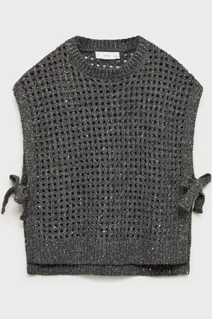 MANGO Lochstrickpullunder aus Lurex - Kinder - 13-14 Jahre