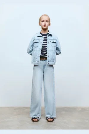 MANGO Wideleg-Jeans mit ausgefranstem Saum - Kinder - 12