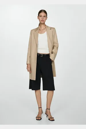MANGO Gerader Midi-Mantel aus Baumwolle - Damen - S