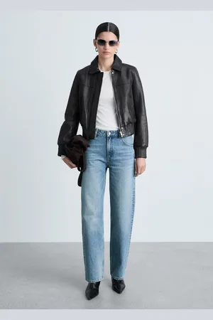 MANGO Gerade Jeans Miami mit mittlerer Bundhöhe - Damen - 42