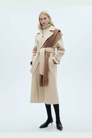 MANGO Mantel aus Manteco Wolle mit Maxi-Reverskragen - Damen - XL