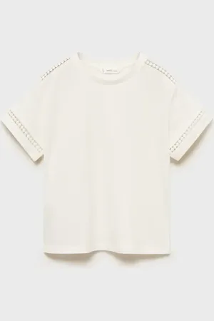 MANGO T-Shirt mit Ajour-Details - Kinder - 5-6 Jahre