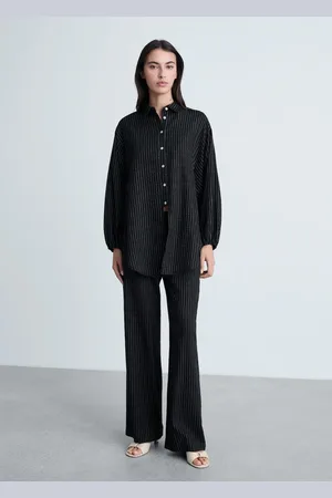 MANGO Streifenhemd mit Knoten - Damen - S