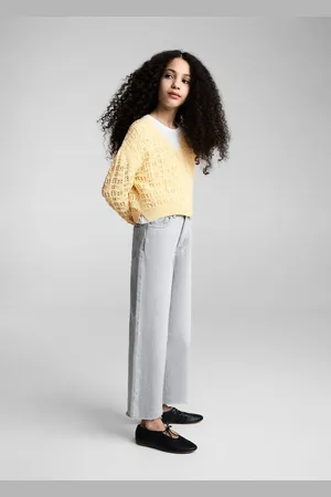 MANGO Lochstrickjacke - Kinder - 5-6 Jahre