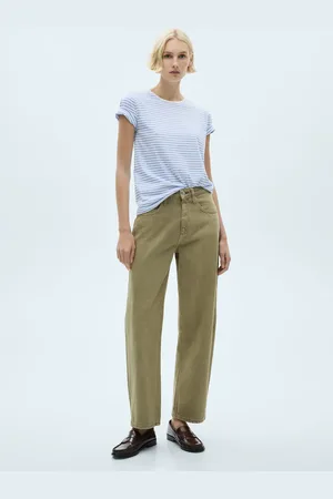 MANGO Kurzärmliges Streifen-T-Shirt - Damen - 4XL