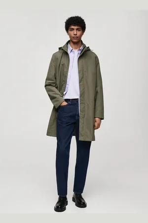 MANGO Wasserabweisender Parka mit Kapuze - Herren - L