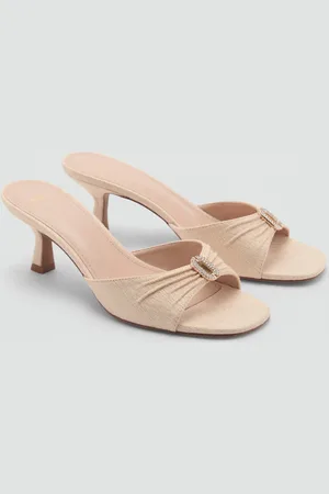 MANGO Slingback-Sandalette mit glänzendem Detail - Damen - 38