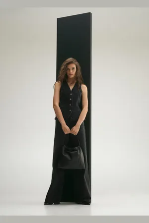 MANGO Jeansweste mit Schleife - Damen - XL