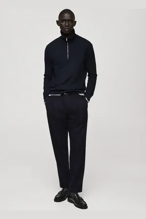 MANGO Bundfaltenhose aus Wollflanell - Herren - 40