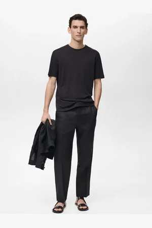 MANGO Slim-Fit-T-Shirt aus Leinen - Herren - L