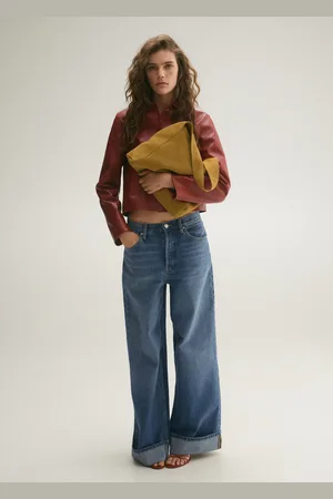 MANGO Wideleg-Jeans mit Saum-Umschlag - Damen - 38