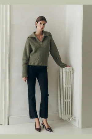 MANGO Flare-Umstandsjeans in Cropped-Länge - Damen - 34