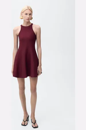 MANGO Kurzes Strick-Peplumkleid - Damen - XS