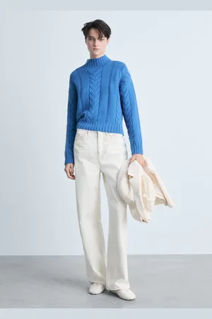 MANGO Zopfmusterpullover mit halbhohem Kragen - Damen - XL