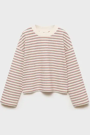 MANGO Gestreiftes Shirt mit Aufdruck - Kinder - 5-6 Jahre