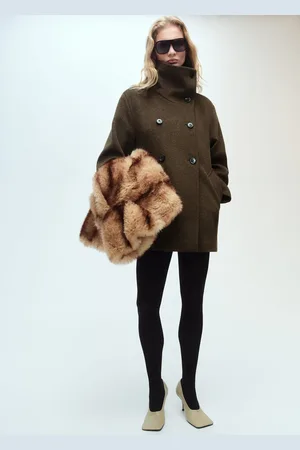 MANGO Midi-Wollmantel mit Schalkragen - Damen - L