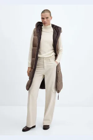 MANGO Lange Steppweste - Damen - XXS