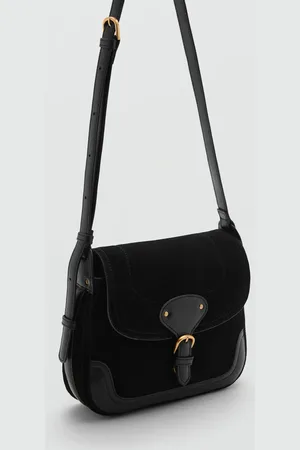 MANGO Ledertasche mit Schnalle - Damen - Einheitsgröße