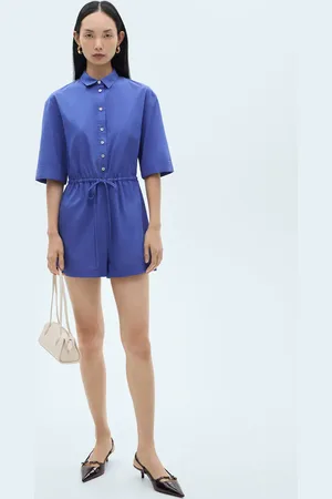 MANGO Kurzer Baumwoll-Jumpsuit - Damen - S