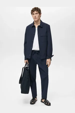 MANGO Jacke aus Baumwoll-Seersucker - Herren - XL