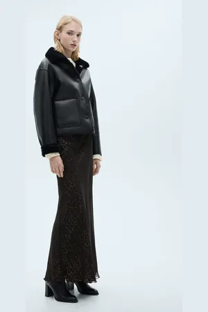 MANGO Ausgestellter Rock mit Leopardenmuster - Damen - L