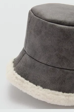 MANGO Fischerhut aus Kunstshearling - Damen - Einheitsgröße