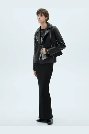 MANGO Biker-Jacke mit Leder-Effekt - Damen - 3XL
