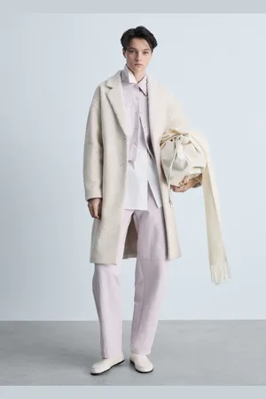 MANGO Langer Oversized-Bouclé-Mantel - Damen - L