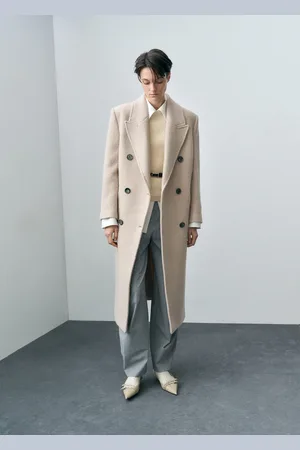 MANGO Strukturierter Schurwoll-Mantel - Damen - L