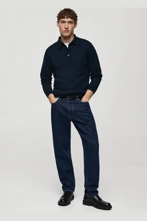 MANGO Poloshirt-Pullover aus 100 % Merinowolle - Herren - L