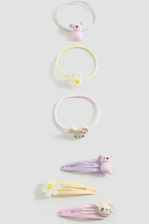MANGO Pack Haargummis und -clips - Kinder - Einheitsgröße