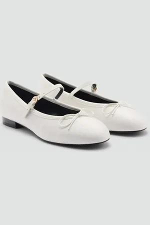 MANGO Ballerina mit Riemen und Schleifendetail - Damen - 40